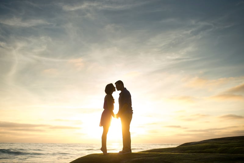 Romantic Sunset Kisses